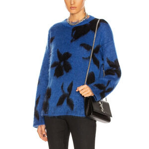 Saint Laurent 'Ninetys 90s' Blue Sweater Size S